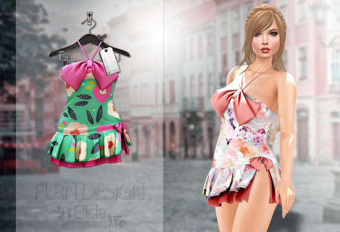 [FLRN] Elida Dress Mint&Pink