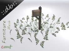 ::db:: Scripted American Mailbox with Fern & White Flowers
