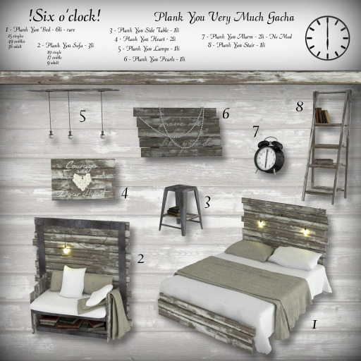 !Six o'clock! Plank You Side Table