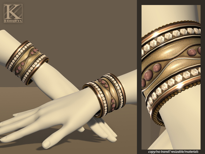 (Kunglers) Gislaine bracelets - Crystal