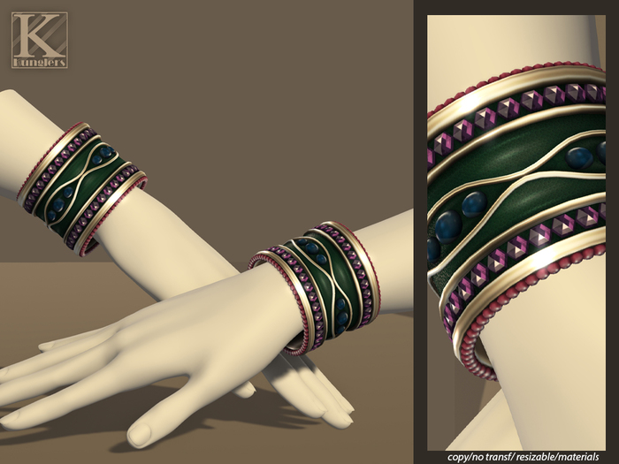 (Kunglers) Gislaine bracelets - Grape