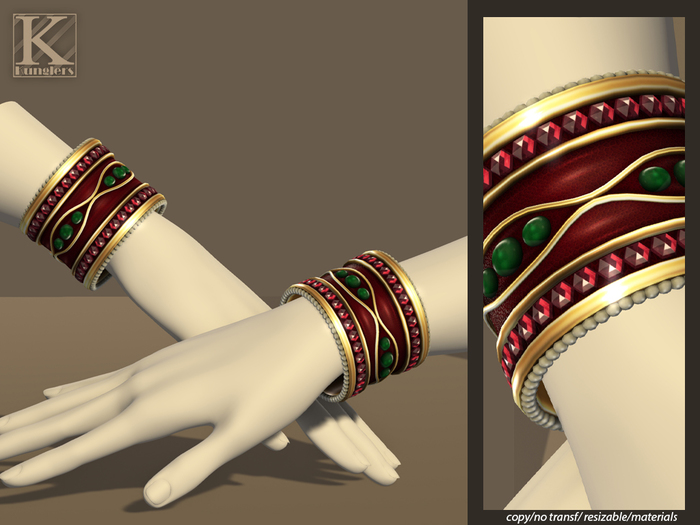 (Kunglers) Gislaine bracelets - Ruby