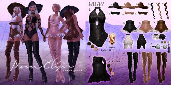 Moon Elixir - Coven - 4 - Hat - Dusty Rose