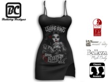 [Bathory DGS] Cami Dress Muerte Killer Black DEMO (BELLEZA VENUS,MAITREYA, SLINK)