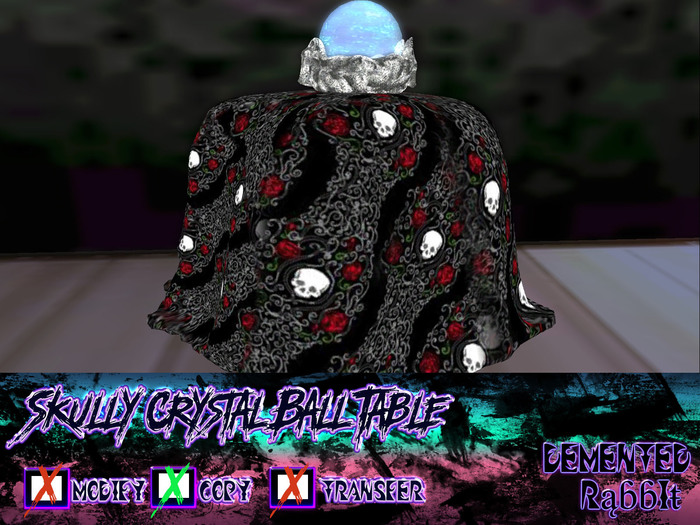Skully Crystal Ball Table