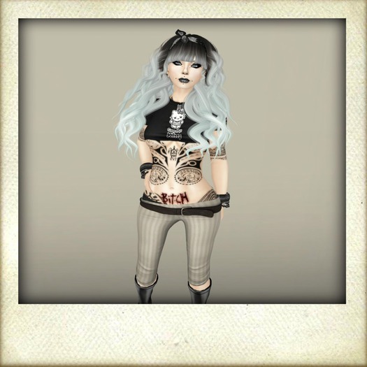 PunkD White Stripe Capris