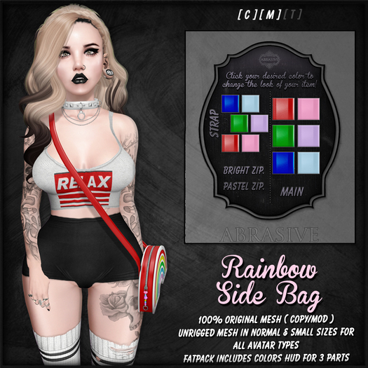 [ abrasive ] Rainbow Side Bag - Fat Pack