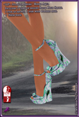 ~LP~ SLINK Atlantia Rigged Shoes [BOXED] roses Aqua