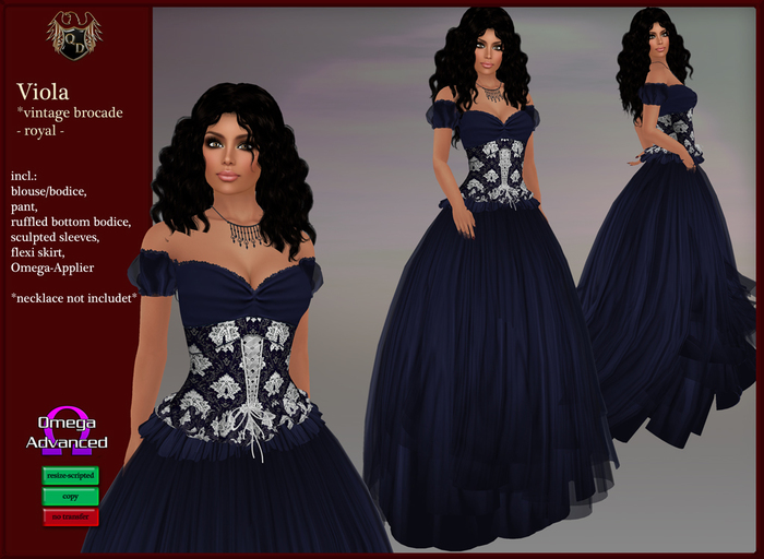 Viola *vintage brocade royal  (incl. Omega)