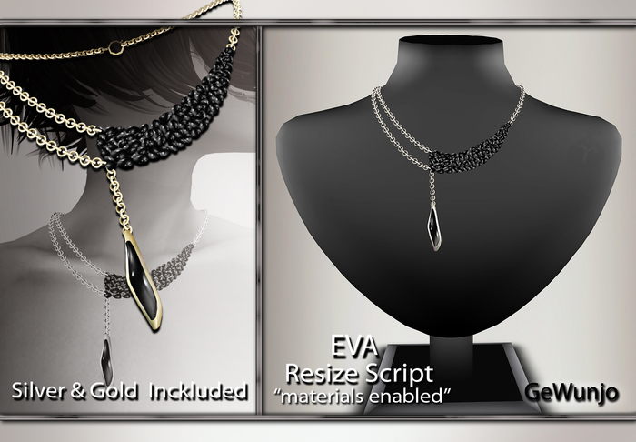 GeWunjo : EVA black necklace