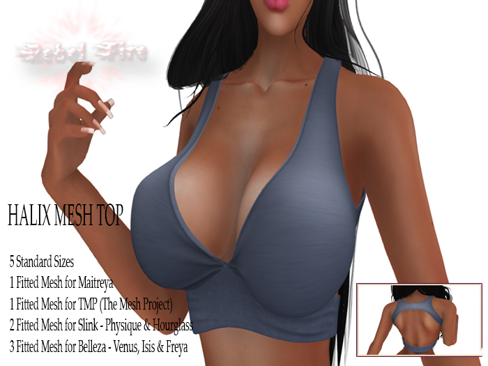 *Rebel Fire* HALIX TOP BLUE