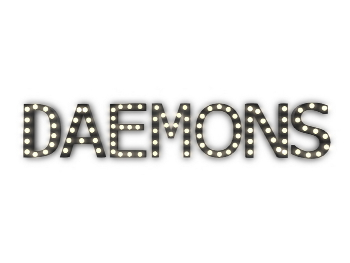 [Px] "DAEMONS" Illuminated Light Bulbs Sign