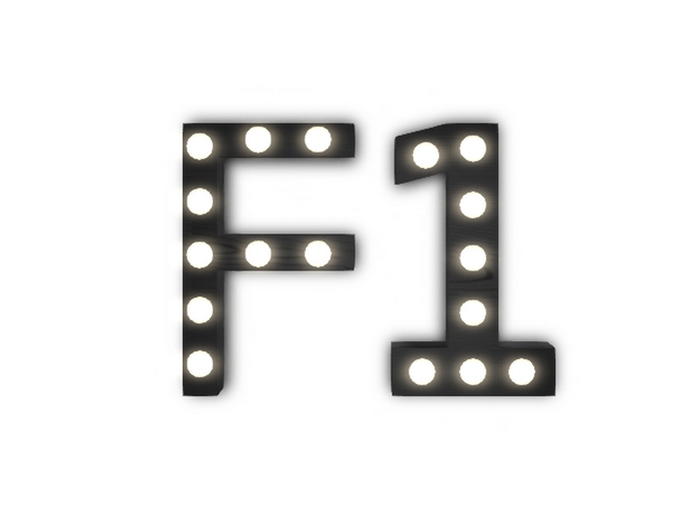[Px] "F1" Illuminated Light Bulbs Sign