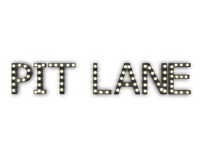[Px] "PIT LANE" Illuminated Light Bulbs Sign