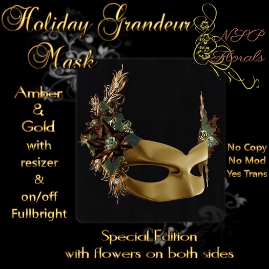 NSP Holiday Grandeur Mask (Amber & Gold)