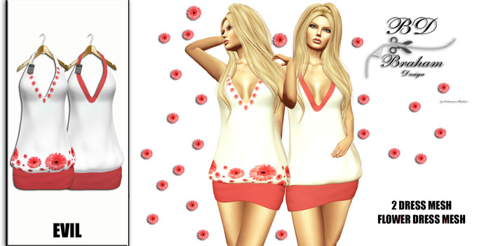 Braham Design Evil Red 2 Dress Mesh