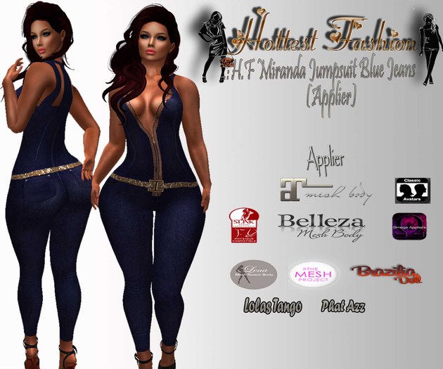 .:H.F Miranda Blue jeans Jumpsuit (Applier)
