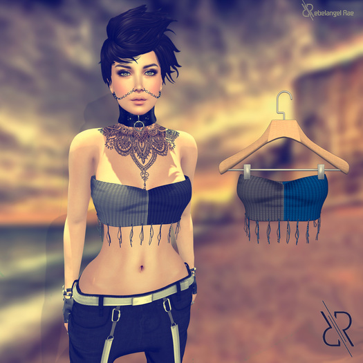 Pixra Sare Tank Top Blue