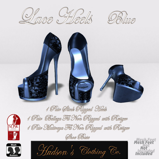 Blue LACE Heels Pack *COPY~Candace Hudson