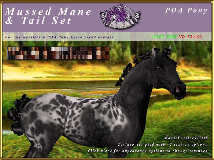 *E* Mussed Mane/Tail Set [BOXED] RHPOA Pony