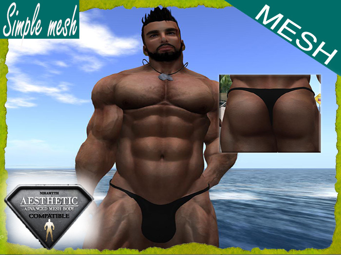 SM Black Micro Thong Aesthetic