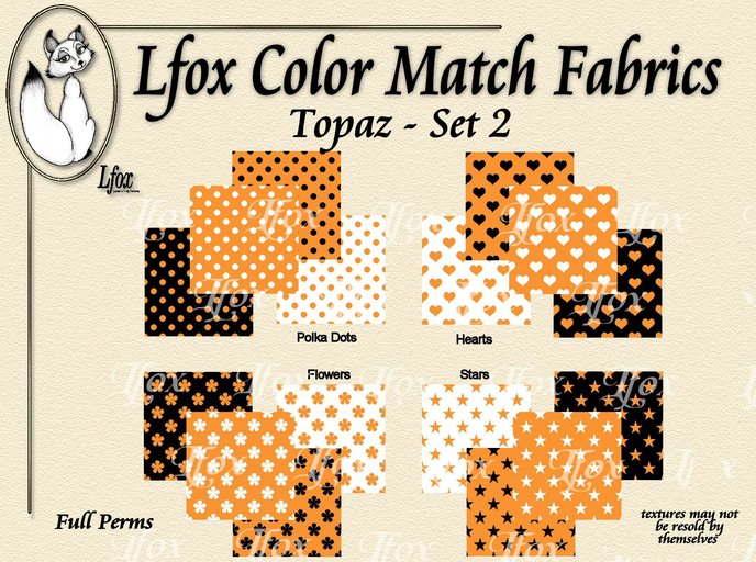 lfox Color Match Fabrics - Topaz Set 2