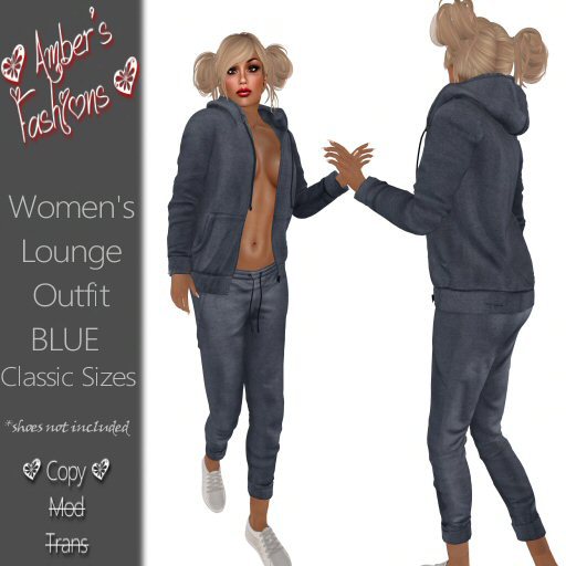 <3 A's Fashions <3 Women's Lounge Outfit Blue