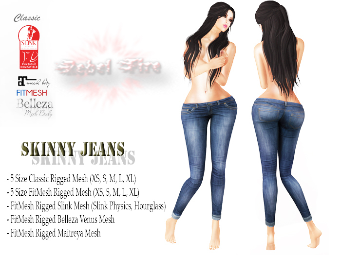 *Rebel Fire* Skinny Jeans Blue