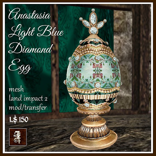 *IOLAIR* Anastasia Light Blue Diamond Egg Box