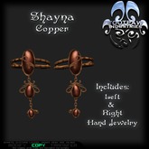 [FPI] Shayna Copper - Lovely Jewelry Set for the Hand, Connected Bracelet & Ring