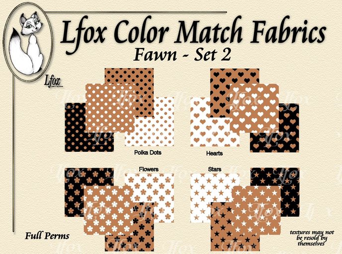 lfox Color Match Fabrics - Fawn Set 2