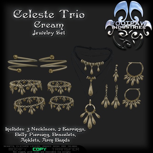 [FPI] Celeste Cream - Mega Jewelry Set! Necklaces, Earrings, Bracelets, Anklets & More