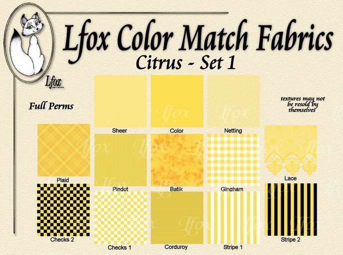 lfox Color Match Fabrics - Citrus Set 1