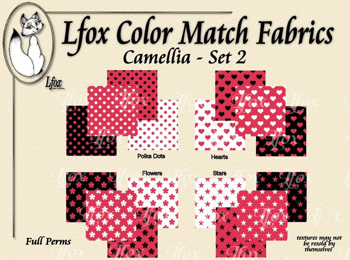 lfox Color Match Fabrics - Camellia Set 2