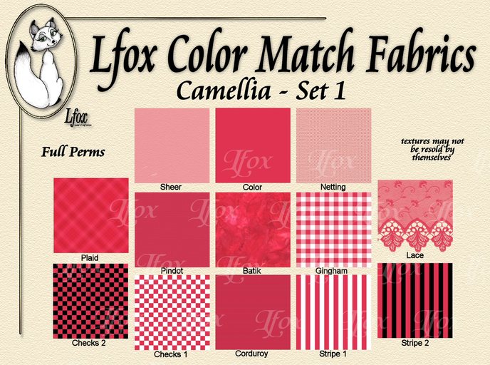 lfox Color Match Fabrics - Camellia Set 1