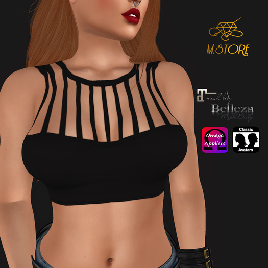 {M.STORE}Top Meridith Black - App Maitreya//Belleza//Omega