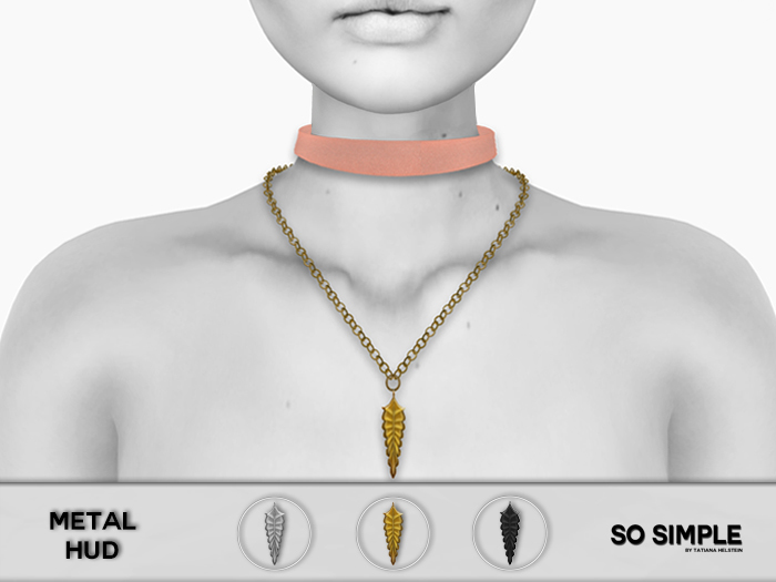 So Simpe- Leave Choker - Pink