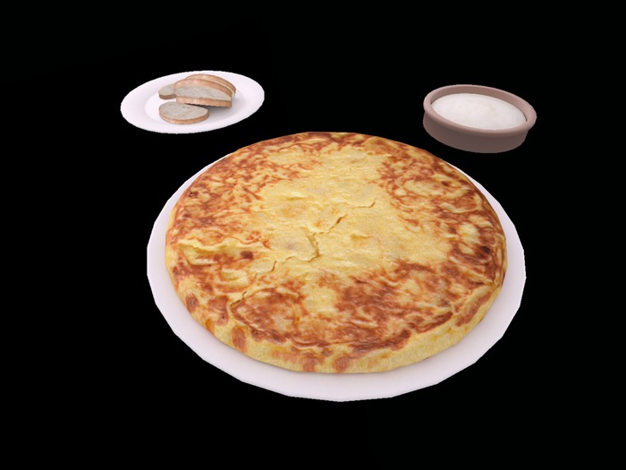 Tortilla de Patata con Ajoaceite y Pan