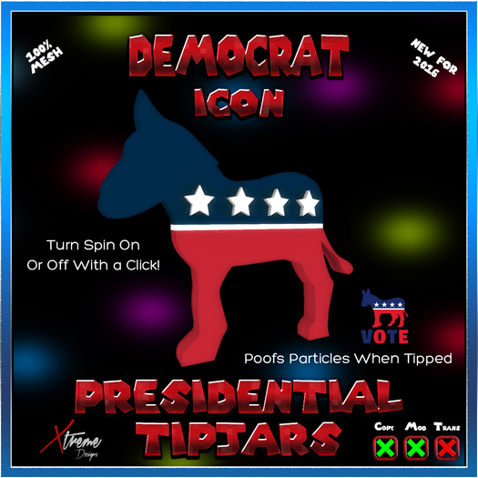 Democratic Icon Tipjar - Election - President