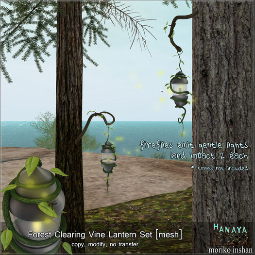 -Hanaya- Forest Clearing Hanging Vine Lantern Set [mesh]