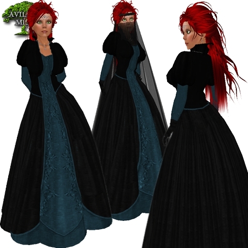 Avilion Mist - Mystic - Gown Set #1 - Slate Blue