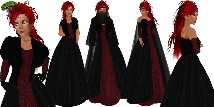 Avilion Mist - Mystic - Complete Gown Set  - Ruby