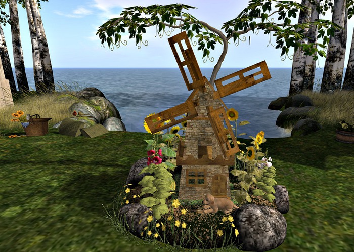CJ Garden Windmill with Sunflowers ~ c + m ~ 