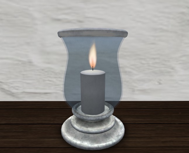 Hurricane Lamp Silver