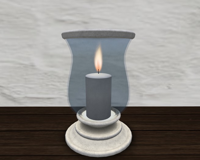 Hurricane Lamp White