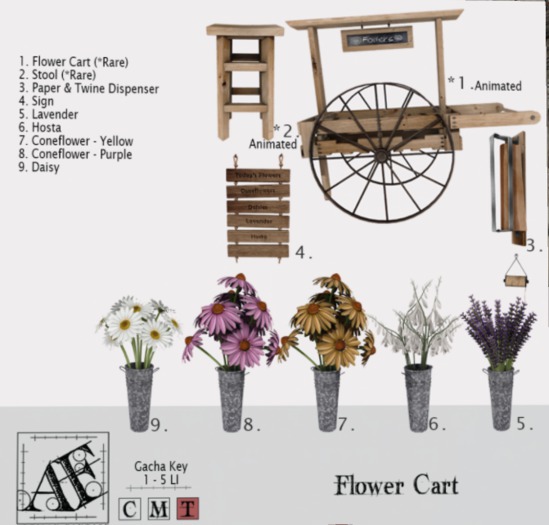 *AF* Flower Cart Sign