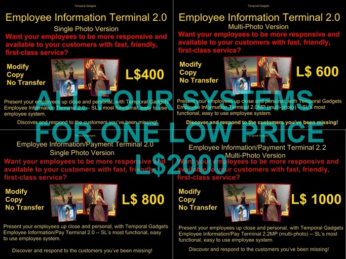 Employee Terminals, All Versions Bundled, Packed