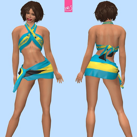 BAHAMAS - "scarf & flag" outfit (MESH) boxed