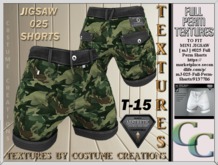 JIGSAW 025 SHORTS T15 FULL PERM TEXTURE