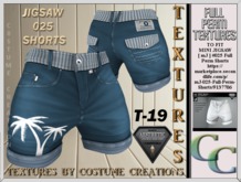 JIGSAW 025 SHORTS T19 FULL PERM TEXTURE